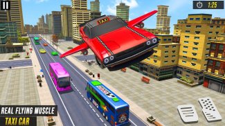 Real Flying Muscle Car Taxi Simulator screenshot 2