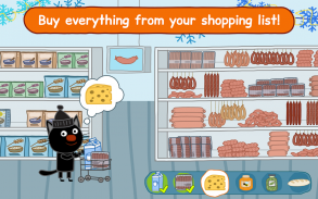 Kid-E-Cats: 婴儿购物游戏! 小猫杂货店物语 & 动物游戏! 小孩游戏 - 超市经营 screenshot 18