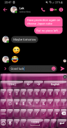 Glass PinkPurple TouchPal Skin screenshot 2