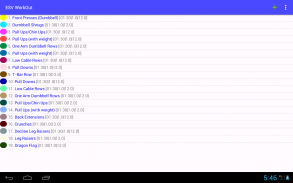 ESV Workout Organizer Lite screenshot 1