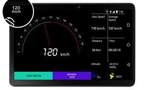 GPS عداد السرعة ومسافة الرحلة screenshot 2