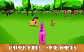 Blocky Pony Farm 3D screenshot 2