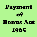 Payment of Bonus Act 1965 India Industrial/Labour