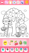 Fruit & vegetables Coloring Book For Kids Glitter screenshot 4