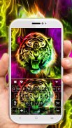 ثيم لوحة المفاتيح Glow Tiger screenshot 0