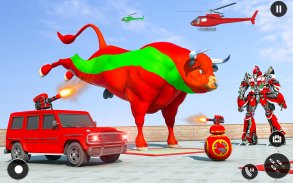 Angry Bull City Attack :Robot Shooting Game Free screenshot 6