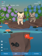 Goldfish & Cat Simulator in rainy pond screenshot 1