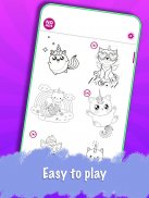 Caticorn Coloring Book By Numbers screenshot 1