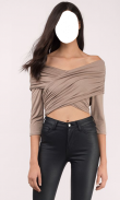 Women Crop Tops Photo Suit screenshot 1