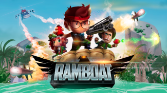 Ramboat - Game offline terbaik: Melompat Penembak! screenshot 2