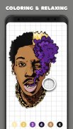 Hip Hop Pixel Coloring Book - Paint by Number screenshot 2