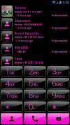 Dialer Gloss Black Pink Theme screenshot 2