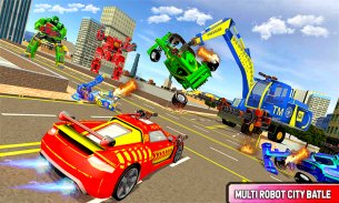 Excavator Robot Car Game:UFO Robot Elephant Game screenshot 6