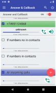 Auto answer & callback (hands free) screenshot 1