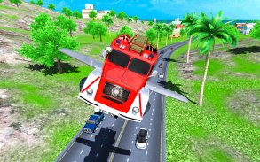 Flying Robot Fire Truck Game screenshot 1