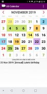 2020 US Calendar with Holidays and Observances screenshot 0