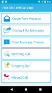 Fake SMS and Call Logs screenshot 3