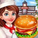 High School Café Girl: Burger Serving Cooking Game Icon