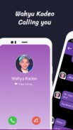 Wahyu Kadeo Video Call and Fake Chat ☎️ screenshot 1