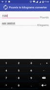 Pounds to kilograms converter screenshot 0