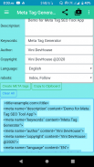 Meta Tag Generator screenshot 0
