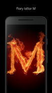 Fiery letter M live wallpaper screenshot 0