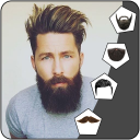 Beard Man Photo Editor: Hairstyle Mustache Salon Icon