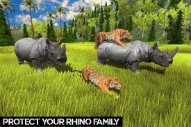 Wild Rhino Family Jungle Simulator screenshot 5