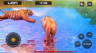 Lion Vs Tiger Wild Animal Simulator Game screenshot 1