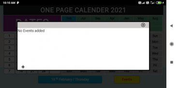 2021 One page calendar screenshot 1