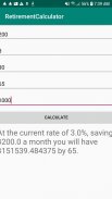 Retirement Calculator screenshot 1