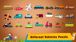 Cars and Vehicles Puzzles for Kids screenshot 0