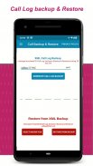 Call Log Backup & Restore (XML) with & PDF Reports screenshot 1