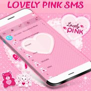 Chủ đề SMS màu hồng screenshot 2