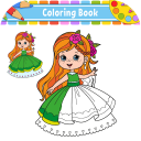 Princess Coloring Book Icon