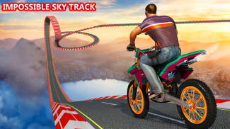 مجنون راكب الدراجة النارية أقصى التحدي السماء حيلة screenshot 1