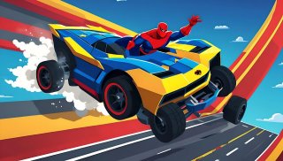 Omega Superhero Stunt Car Game screenshot 2