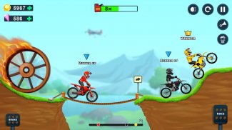 儿童自行车赛车山：免费摩托车游戏惊人的孩子们的自行车赛车游戏的极端山地自行车特技山赛车乐趣 screenshot 17