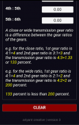 Close-Wide Transmission Gear Ratio Calculator screenshot 3