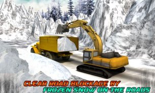 Winter Snow Rescue Escavatore screenshot 1