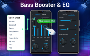 Music player- bass boost,music screenshot 1