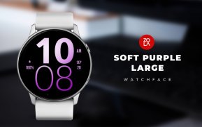 Soft Purple Large Watch Face screenshot 2