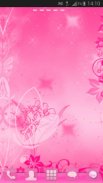 GO Launcher Pink Theme Flowers screenshot 5