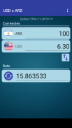 US Dollar to Argentine Peso screenshot 2