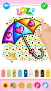 Glitter Hearts coloring and drawing screenshot 12