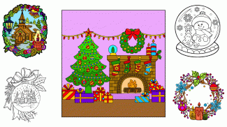 Christmas Gliter Coloring Book screenshot 0