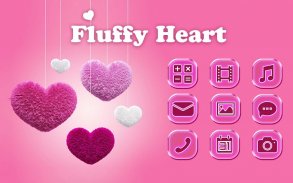 FLUFFY HEART C Launcher thema screenshot 3