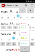 Infusion pump screenshot 2