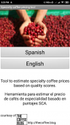 Specialty coffee pricing tool screenshot 1