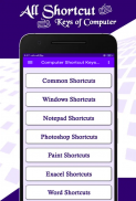 Computer Shortcut Keys Offline 2019 - All Computer screenshot 3